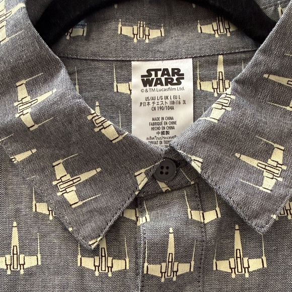 Star Wars X Wing Starfighter Button Down Shirt - Picture 16 of 16